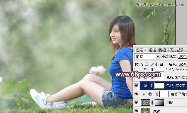 Photoshop调出树下女孩古典怀旧色调