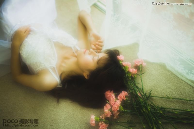 Photoshop调出纯情少女温暖黄色调效果