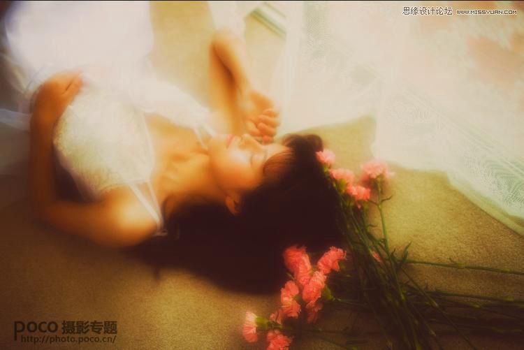 Photoshop调出纯情少女温暖黄色调效果