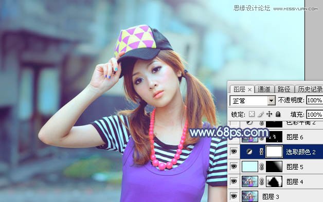 Photoshop调出美女照片清新通透肤色效果