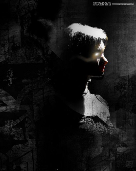 Photoshop创意合成碎片装饰的人像海报教程