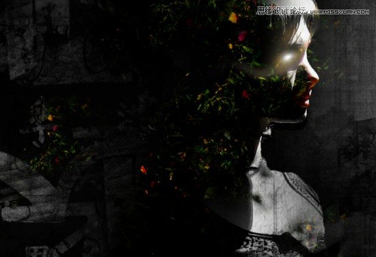 Photoshop创意合成碎片装饰的人像海报教程