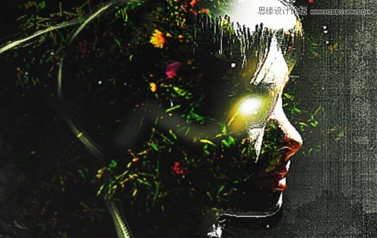 Photoshop创意合成碎片装饰的人像海报教程