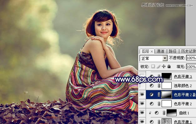 Photoshop调出外景女孩怀旧的淡黄色调,PS教程