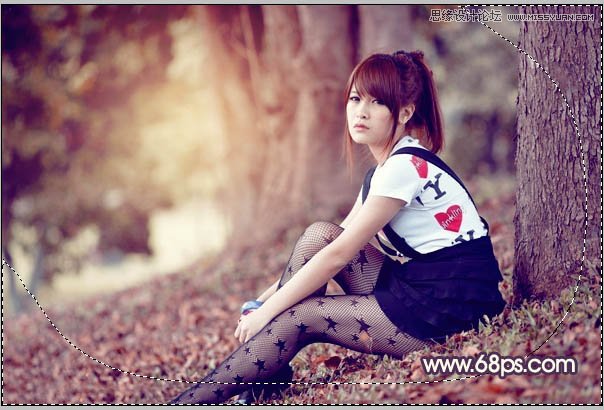 Photoshop调出林中美女唯美的暖色效果,PS教程