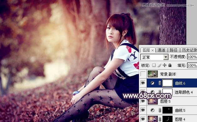 Photoshop调出林中美女唯美的暖色效果,PS教程