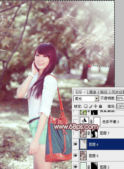 Photoshop调出外景女孩冷色逆光效果,PS教程