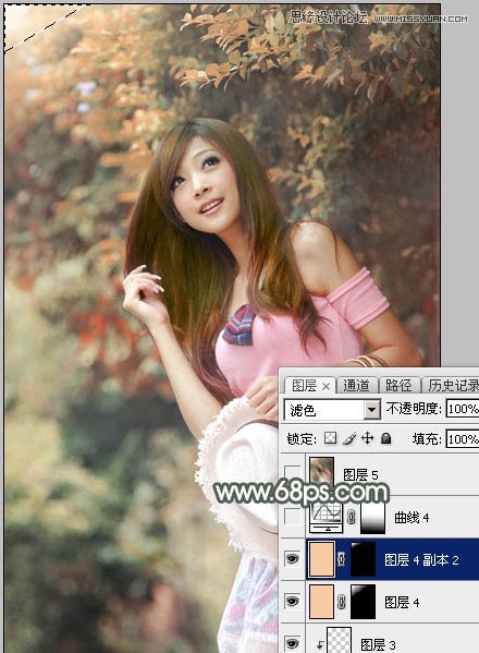 PS调色制作雪景暖色效果的外景美女照片