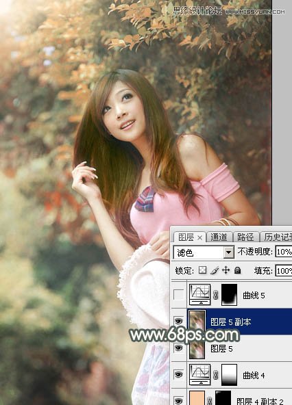 PS调色制作雪景暖色效果的外景美女照片