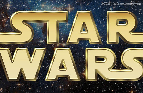 Photoshop制作高档大气的黄金之感艺术字