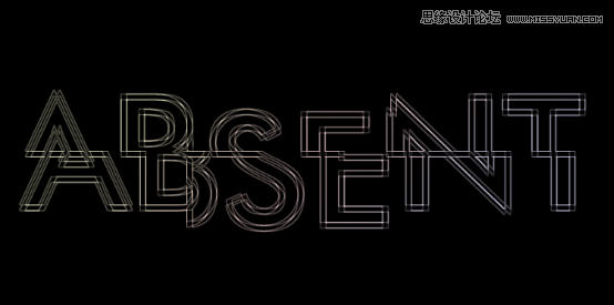 Photoshop设计抽象风格的霓虹字体教程