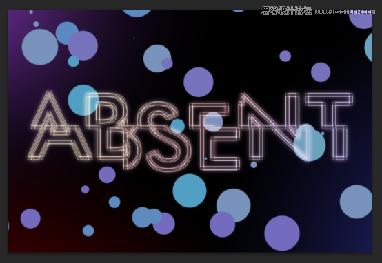 Photoshop设计抽象风格的霓虹字体教程