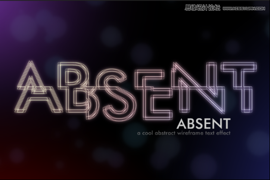 Photoshop设计抽象风格的霓虹字体教程