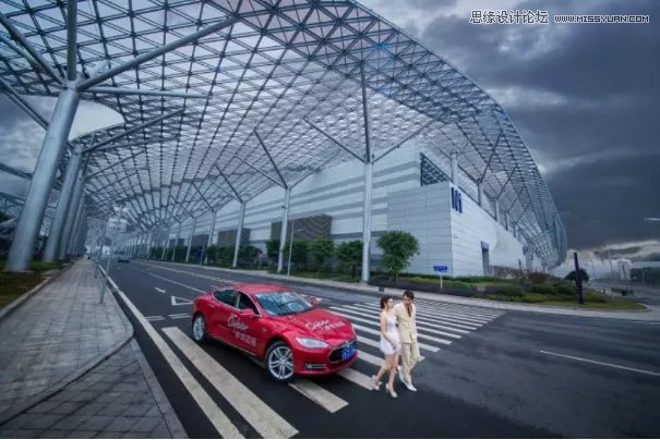 Photoshop调出外景婚片和建筑照片质感效果