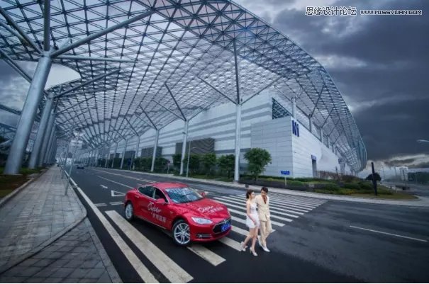 Photoshop调出外景婚片和建筑照片质感效果