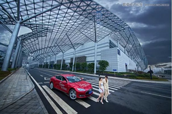 Photoshop调出外景婚片和建筑照片质感效果