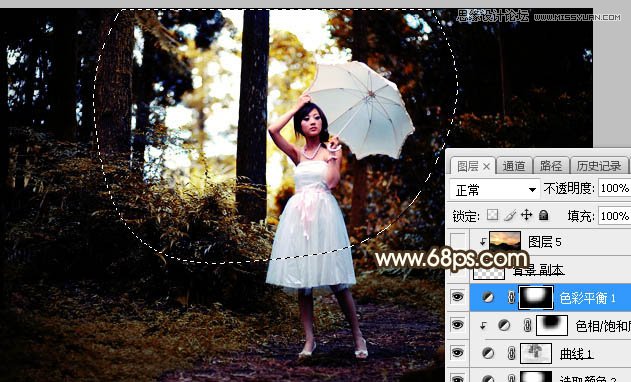 Photoshop给外景果子照片添加夕阳美景效果