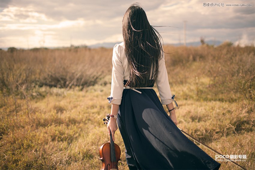 PS调色调出怀旧复古电影效果的外景人像照片