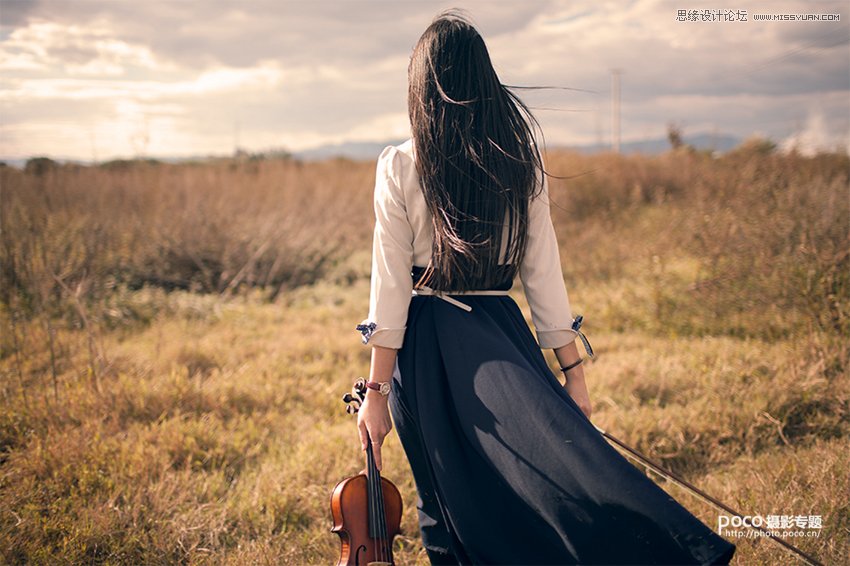 PS调色调出怀旧复古电影效果的外景人像照片