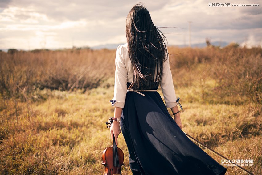 PS调色调出怀旧复古电影效果的外景人像照片