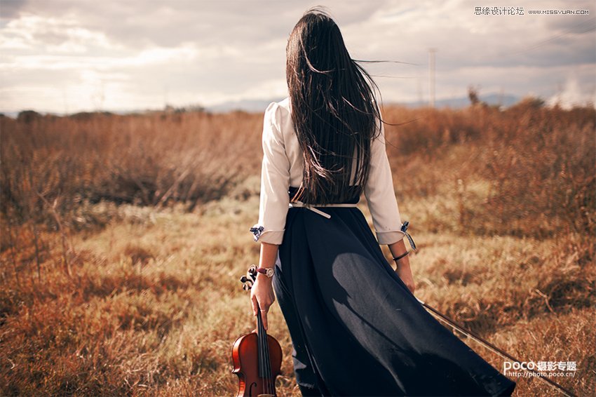 PS调色调出怀旧复古电影效果的外景人像照片