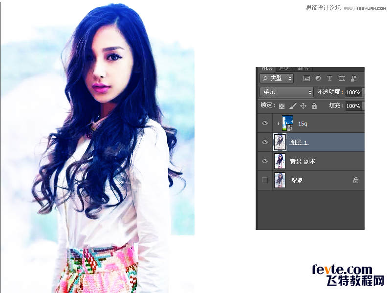 Photoshop制作水彩风格的人像艺术效果,PS教程,
