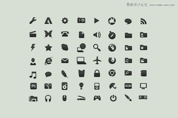 70款国外精美时尚的网页图标下载,PS教程,