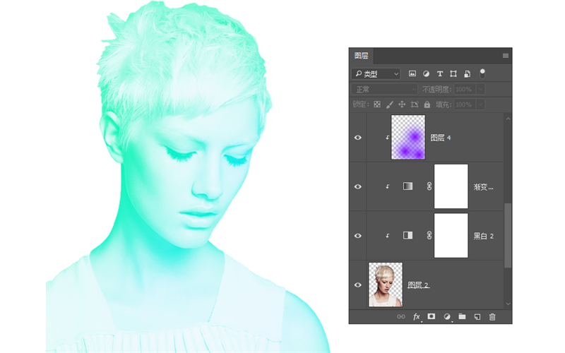 Photoshop制作肖像复古风格的双重影像效果,PS教程,