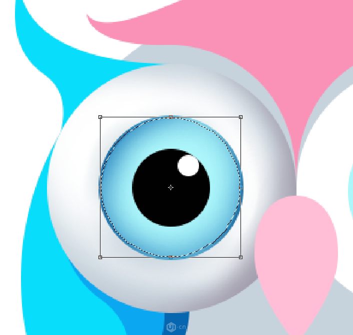 Photoshop绘制立体可爱的猫头鹰图标教程,PS教程,