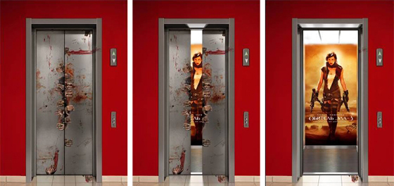 40多个电梯上的创意广告