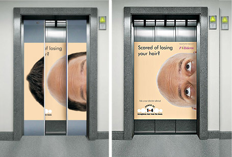 40多个电梯上的创意广告