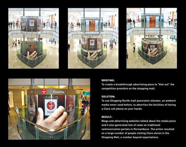 40多个电梯上的创意广告