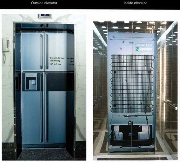 40多个电梯上的创意广告