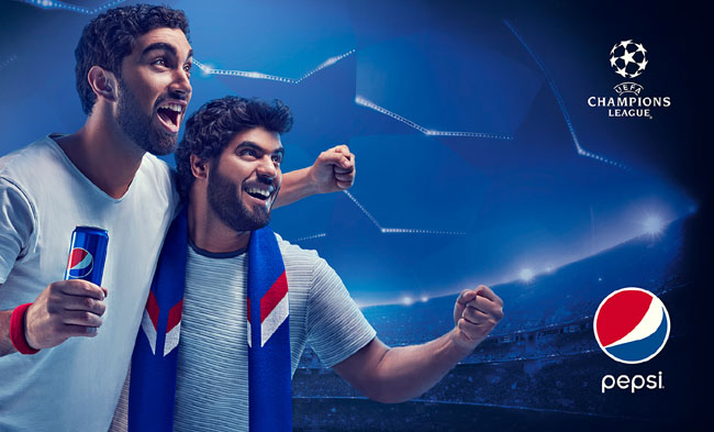 百事可乐欧洲足球冠军联赛系列平面广告
