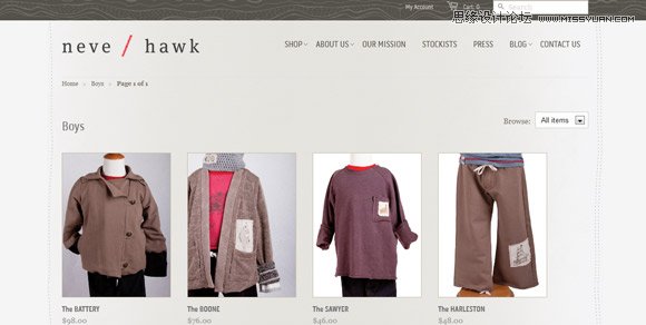 如何设计一个清爽极简的购物网站,PS教程,