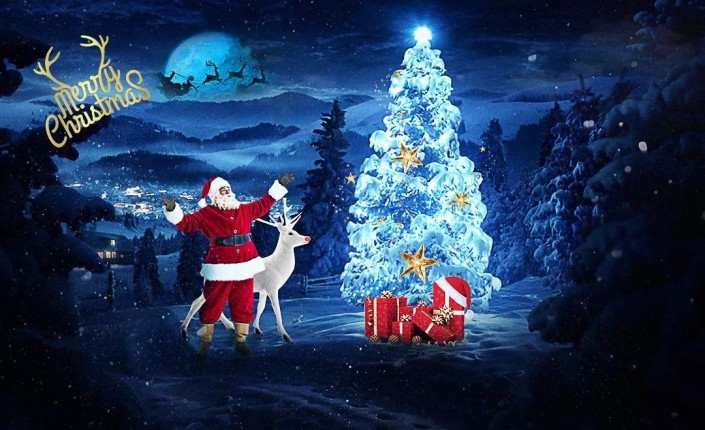 <a href=http://www.06ps.com/photoshop/ target=_blank class=infotextkey>photoshop</a>制作一款圣诞主题海报图片设计教程