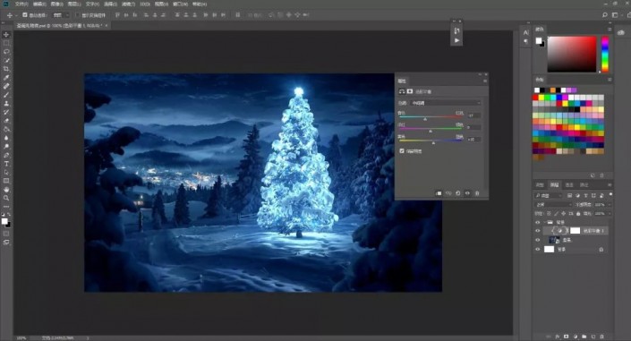 Photoshop制作一款圣诞主题海报图片设计教程
