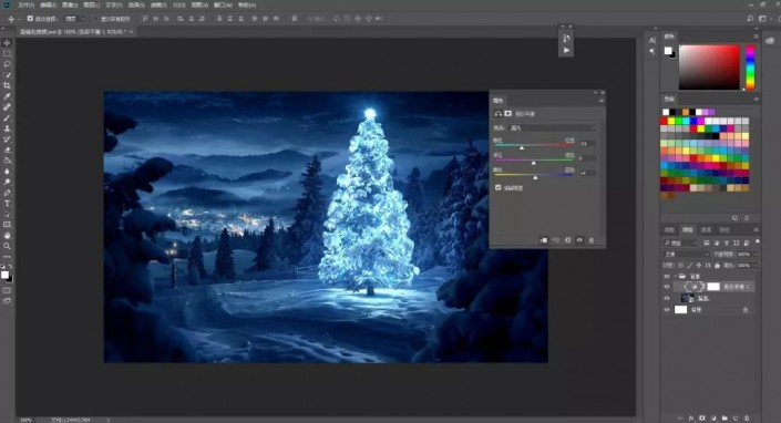 Photoshop制作一款圣诞主题海报图片设计教程