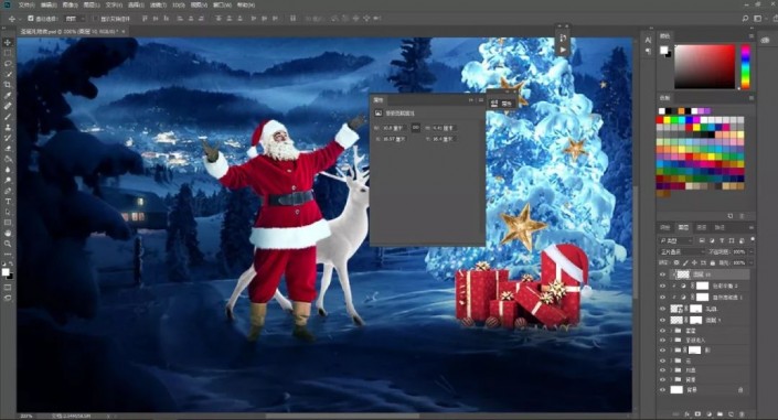 Photoshop制作一款圣诞主题海报图片设计教程