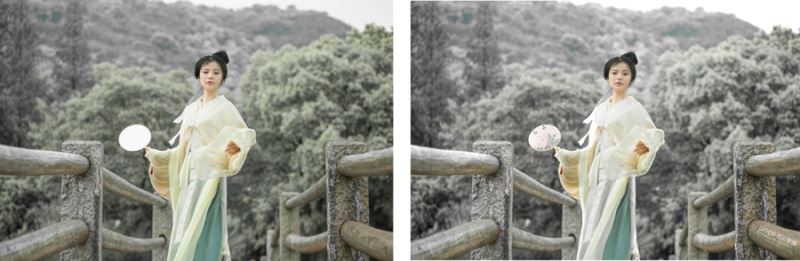 Photoshop调出冷色唯美雪景人物写真照片调色教程