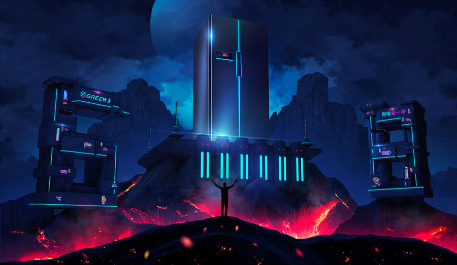 Photoshop合成科技感的618电器促销海报设计教程