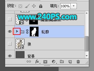 ps怎样制作合成狼与森林结合的二次曝光效果?