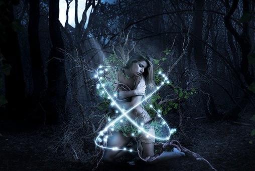 Photoshop合成森林中树妖围困仙子的魔幻场景图片