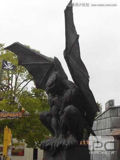 Photoshop合成冷色调风格的天使女武士