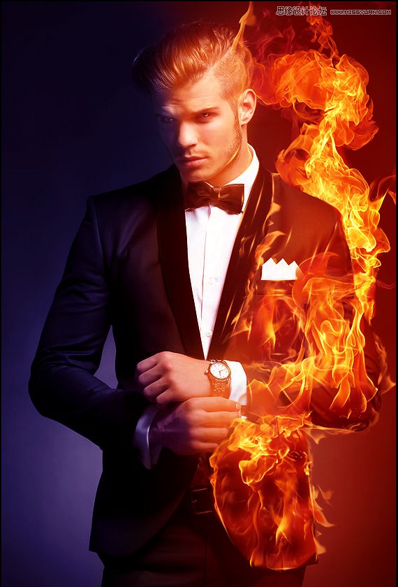 <a href=http://www.06ps.com/photoshop/ target=_blank class=infotextkey>photoshop</a>制作超酷的火焰燃烧人物效果图,PS教程