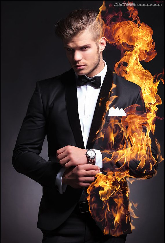 Photoshop制作超酷的火焰燃烧人物效果图,PS教程