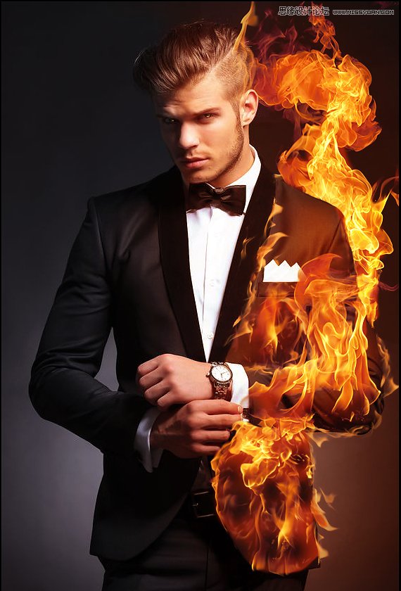 Photoshop制作超酷的火焰燃烧人物效果图,PS教程