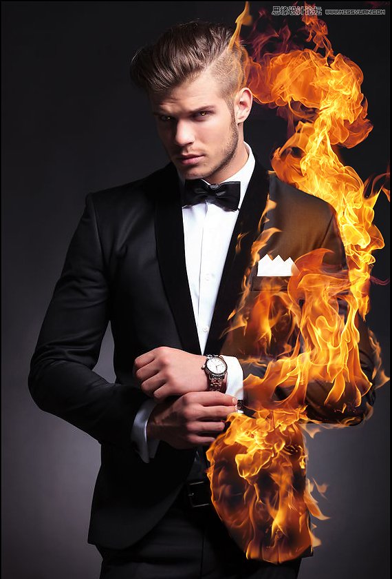 Photoshop制作超酷的火焰燃烧人物效果图,PS教程