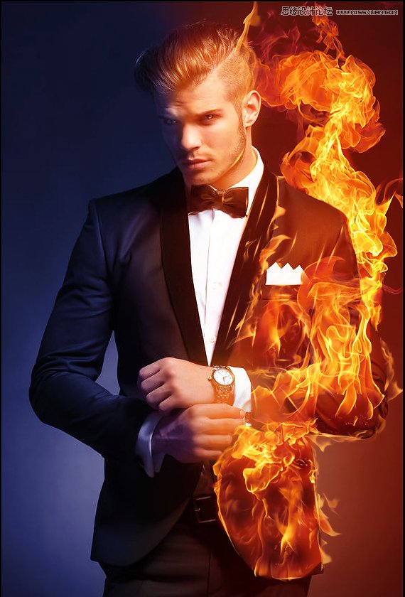 Photoshop制作超酷的火焰燃烧人物效果图,PS教程