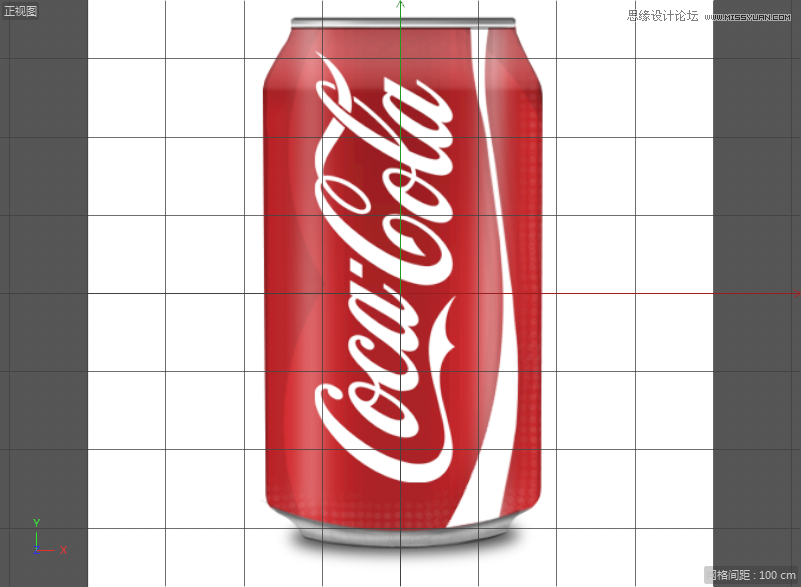 C4D制作逼真的可口可乐易拉罐模型